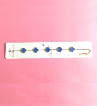 Blue-Clover-Stainless-Steel-Bracelet