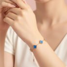Blue-Clover-Stainless-Steel-Bracelet-image