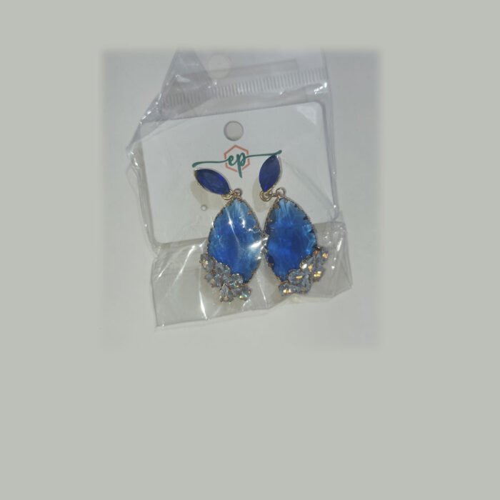 Blue Jewel Drop Earrings
