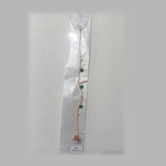 Elegant-Gold-Plated-Anklet-with-Green-Crystal-Stones-for-Women