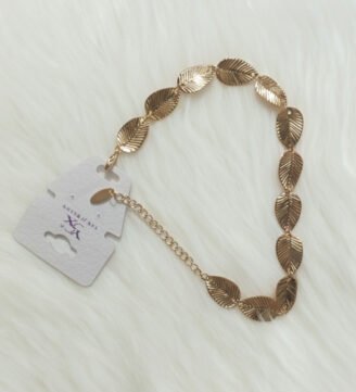 Gold-Plated-Leaf-Design-Anklet-image