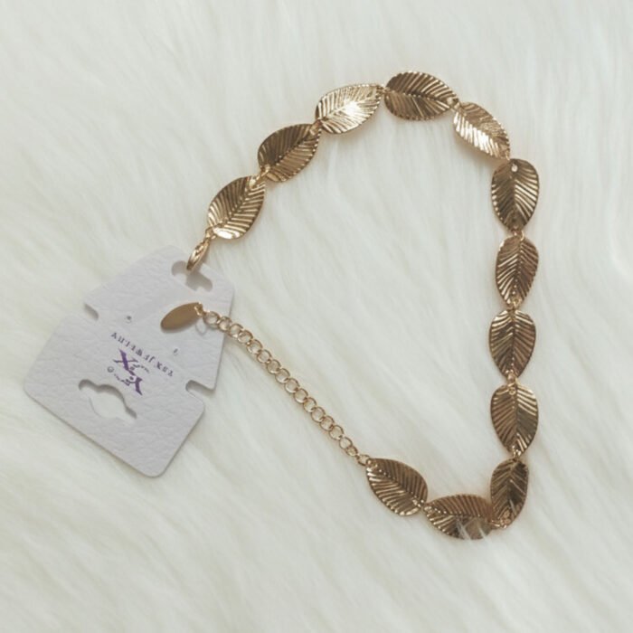 Gold-Plated-Leaf-Design-Anklet-image