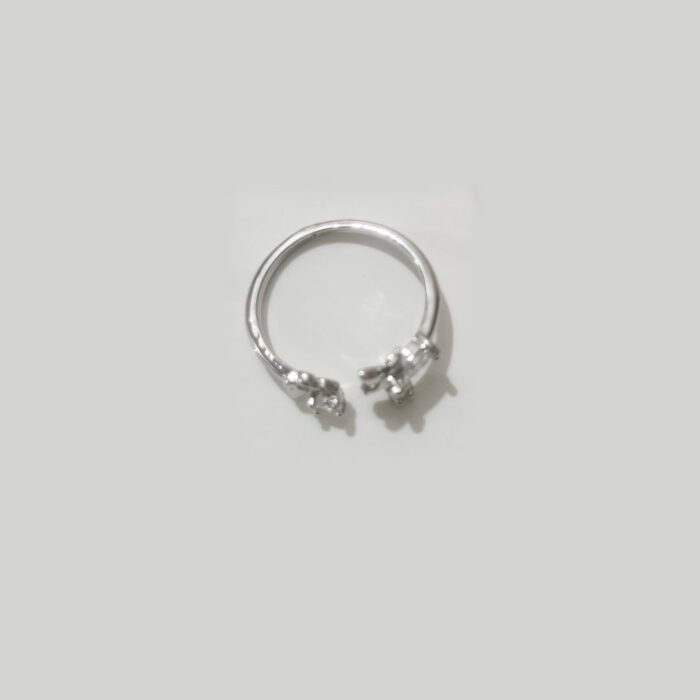 Twin-Spark-–-Open-Ended-Silver-Adjustable-Ring-with-Dual-Stone-Design-pid-135