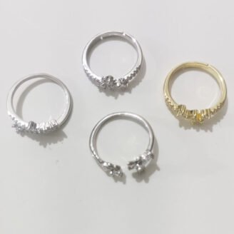 Twin-Spark-–-Open-Ended-Silver-Adjustable-Ring-with-Dual-Stone-Design-pid-135
