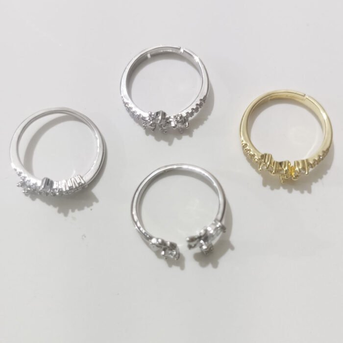 Twin-Spark-–-Open-Ended-Silver-Adjustable-Ring-with-Dual-Stone-Design-pid-135