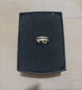 Dazzling Zircon Double-Band Ring