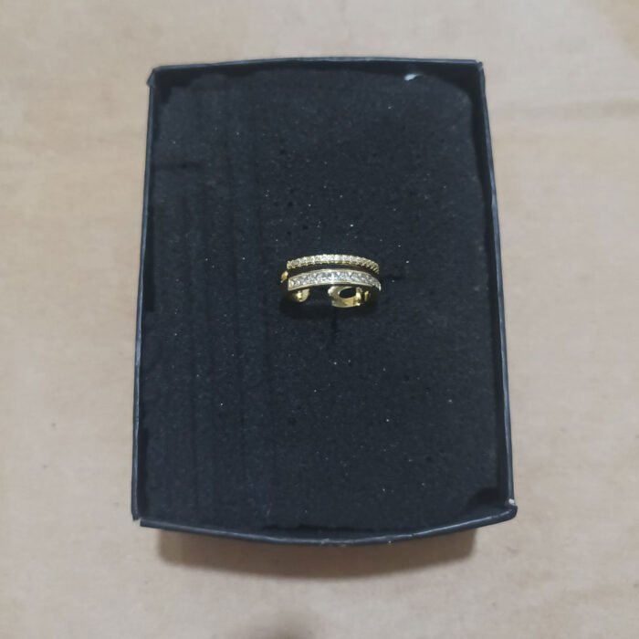 Dazzling Zircon Double-Band Ring