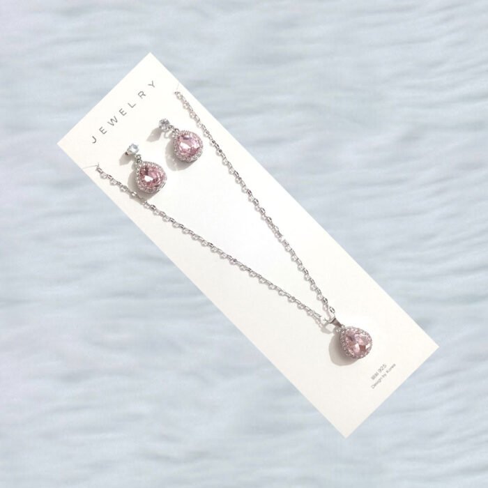 Brand-New-Elegant-Red-Crystal-Rectangle-Jewelry-Set