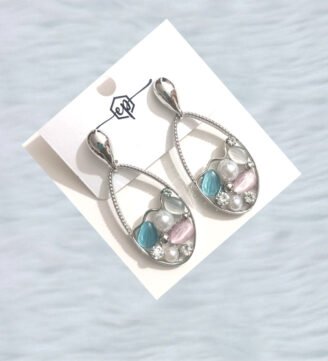 Crystal-Bloom-Teardrop-Earrings-–-Pearl,-Gem-&-Floral-Elegance