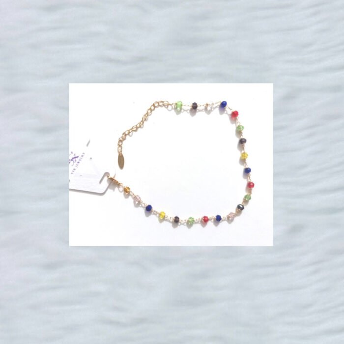 Delicate-Multicolor-Crystal-Beaded-Anklet-