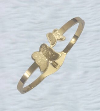 Gold-Butterfly-Duo-Bracelet-Brand-New