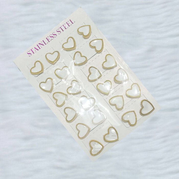 Gold-Edged-Heart-Stainless-Steel-Earrings-Saajworld Gold-Edged-Heart-Stainless-Steel-Earrings-Saajworld