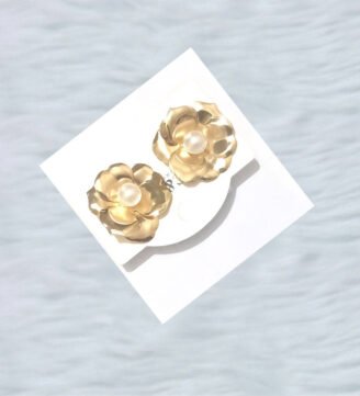 Layered-Gold-Floral-Earrings-Saajworld