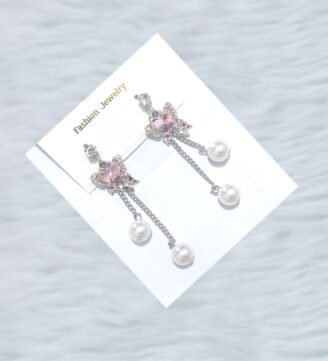 Pink-Butterfly-&-Angel-Dangle-Earrings