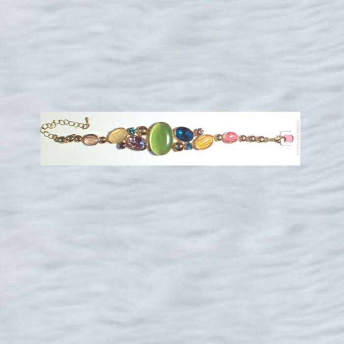 Radiant-Harmony-Multi-Gemstone-Statement-Bracelet-Saajworld