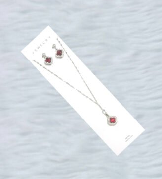 Red-Halo-Jewelry-Set-–-Silver-Necklace