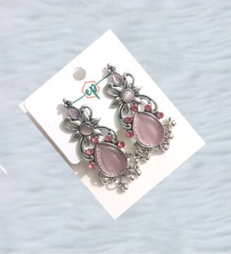 Rosé-Radiance-Teardrop-Earrings-Saajworld