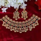 Royal-Blue-Stone-Silver-Plated-Bridal-Necklace-Set