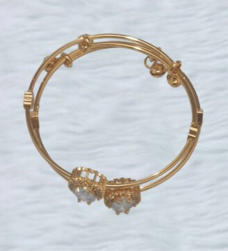 Sparkling-Gold-Toned-Charm-Bangle-Set-img