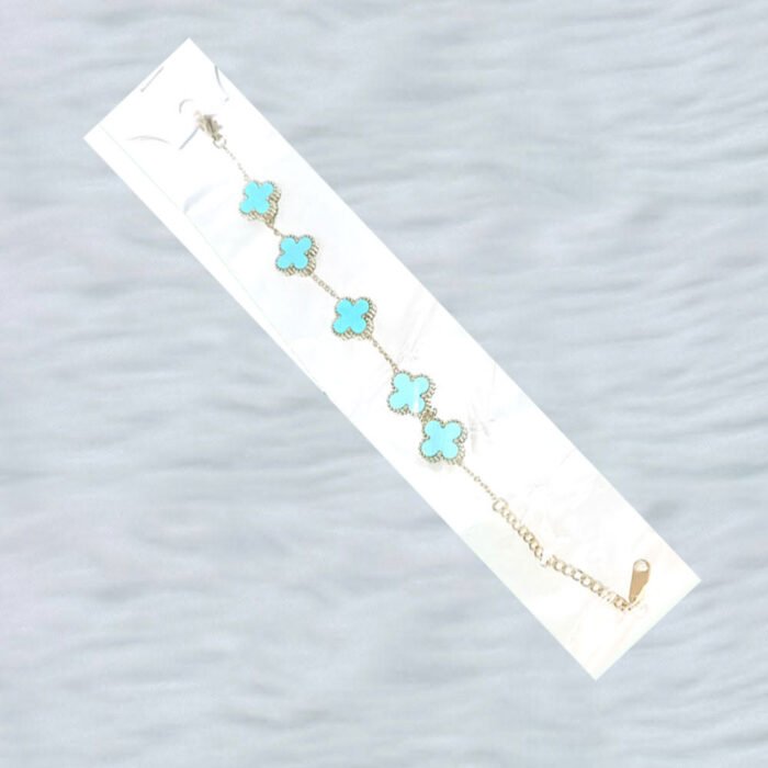 Turquoise-Clover-Charm-Bracelet