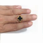 Free-Size-Clover-Finger-Ring-–-Elegant-Floral-Design