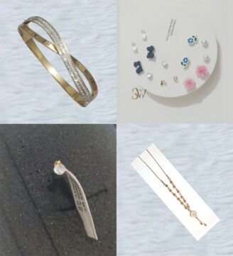 Combo Offer - Bracelet, Chain Necklace, Nosepin and Earring 7 Pairs Tops